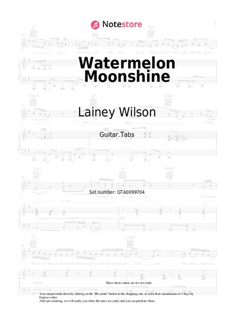 lainey wilson watermelon moonshine chords